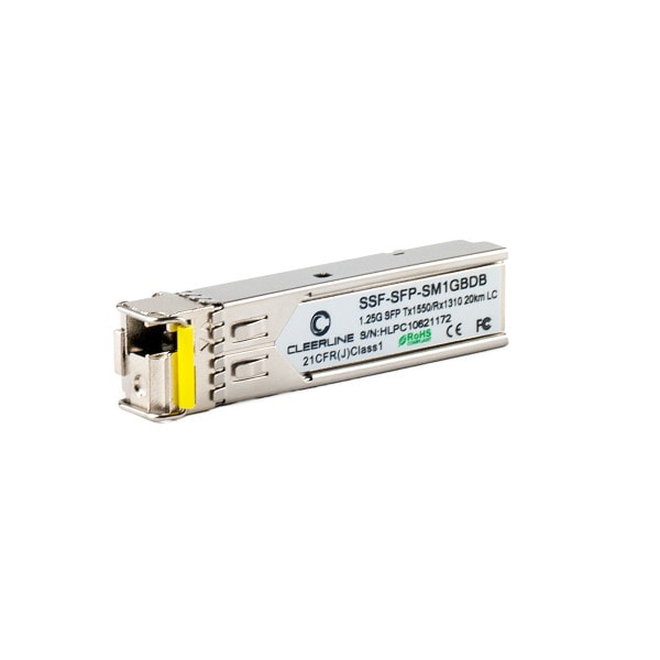 1.25G SFP transceiver BiDi T:1550/R:1310nm, 20Km max reach, w/DDM